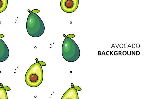 Avocado background Stock Illustration