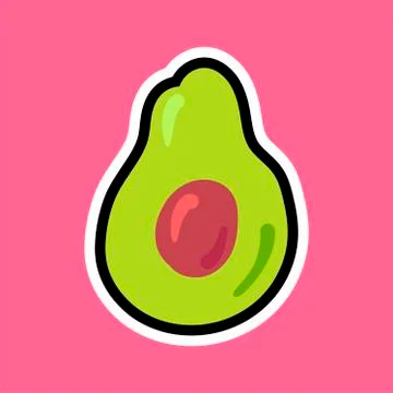 Avocado cartoon vector illustration 库存插图