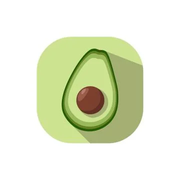 Avocado cut in hafl vector Stock Illustration