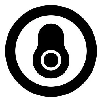 Avocado on cut icon in circle round black color vector illustration image s.. Illustrazione stock
