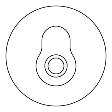 Avocado on cut icon in circle round black color vector illustration image o.. Stock Illustration