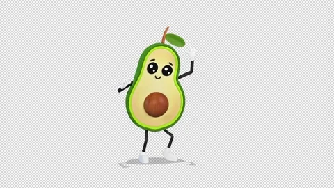 Avocado dancing a funny dance around him 库存影片 168028836
