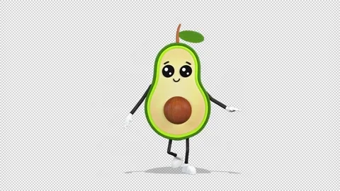 Avocado dancing a simple dance 库存影片 168028933