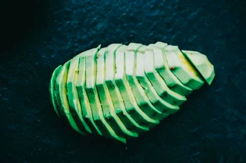 Avocado On Desk Foto stock