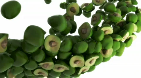 Avocado flow with slow motion Stock Footage 694142