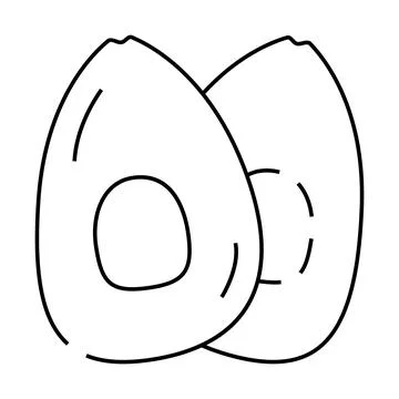 Avocado food line icon vector illustration Stock Illustration