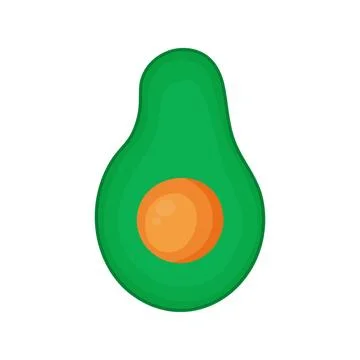 Avocado fruit flat style. Illustrazione stock