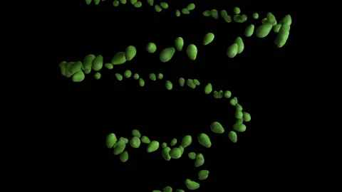 Avocado fruit flying in a helix shape, seamless loop, Alpha Channel Stock Footage 132876557