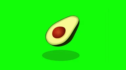 Avocado Fruit On Green Screen Background. Stock Footage 234518946