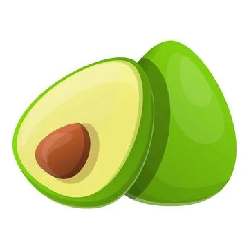 Avocado fruit icon, cartoon style Stock Illustration