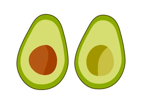 Avocado fruit icon inside original flat design Stock Illustration