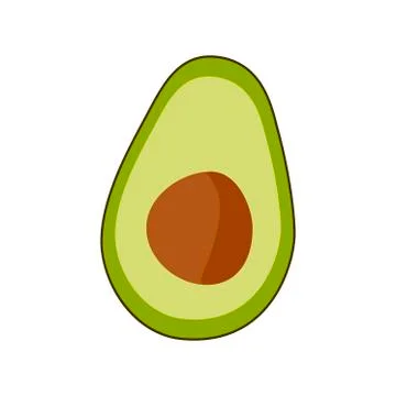 Avocado fruit icon original flat design on a white background Stockillustratie