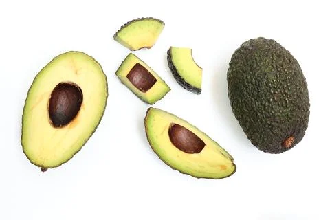 Avocado fruit isolated on white background Fotos Stock