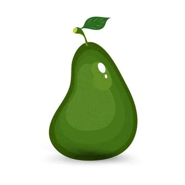 An avocado fruit vector for Summer tropical fruits for healthy flat style v.. Stock Illustration