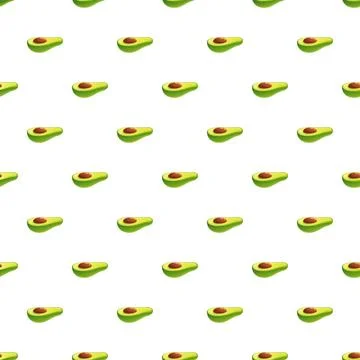 Avocado halves creating seamless fresh healthy food pattern 스톡 일러스트