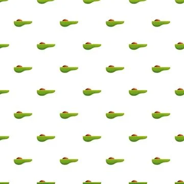 Avocado halves seamless pattern for healthy food background Stock Illustration