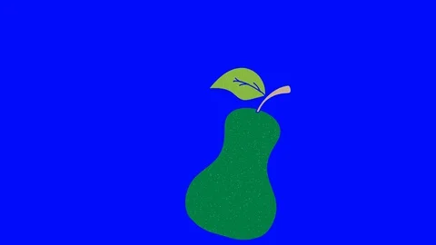 Avocado hand drawn blue screen. floating loop animation Stock Footage 128643619