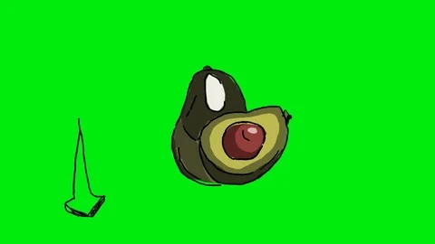 Avocado - Hand Drawn - Green Screen | Stock Video | Pond5