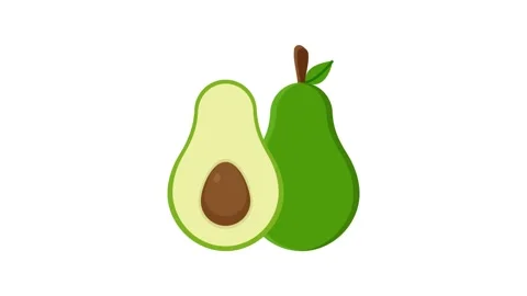 Avocado icon animation for motion graphics and Foods and Drinks Icons Stock Footage 147349390