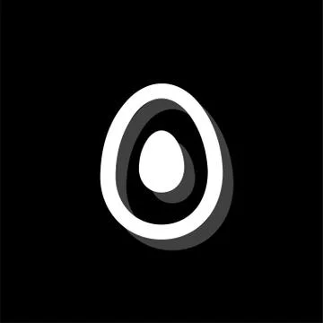 Avocado icon flat Stock Illustration