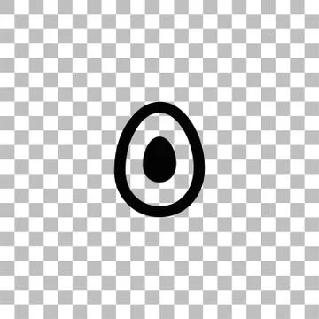 Avocado icon flat Stock Illustration