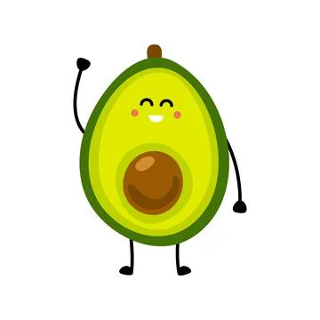 Avocado icon. Flat illustration of avocado vector icon isolated on white Stock Illustration