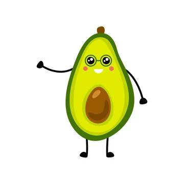 Avocado icon. Flat illustration of avocado vector icon isolated on white Stock Illustration
