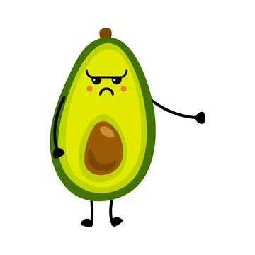 Avocado icon. Flat illustration of avocado vector icon isolated on white Stock Illustration