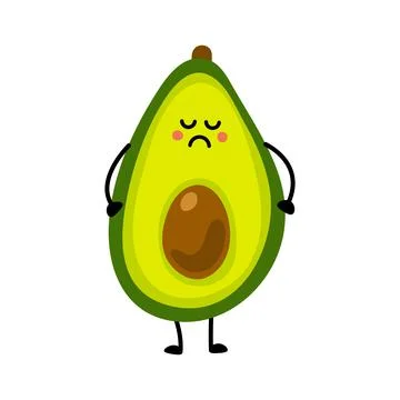 Avocado icon. Flat illustration of avocado vector icon isolated on white Stock Illustration
