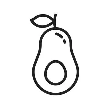 Avocado Icon Image. Stock Illustration