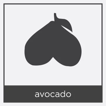 Avocado icon isolated on white background Stock Illustration