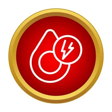 Avocado icon with lightning bolt power symbol Stock Illustration