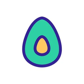Avocado icon vector. Isolated contour symbol illustration Иллюстрация