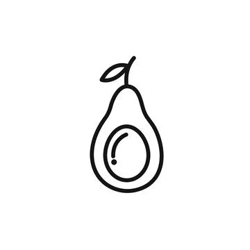 Avocado icon vector set collection for web Stock Illustration