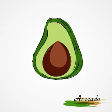 Avocado Stock Illustration