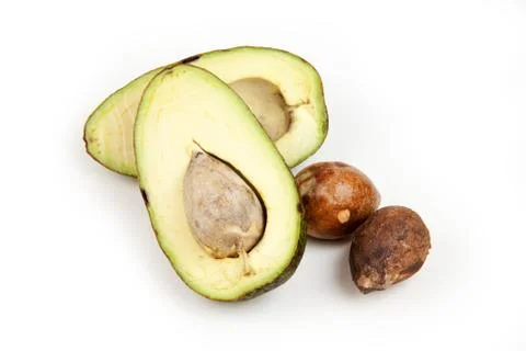 Avocado on isolated Stock Photos