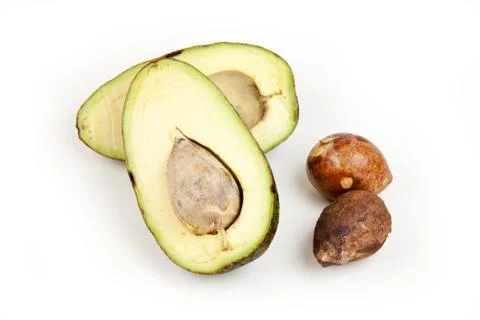 Avocado on isolated Stock Photos