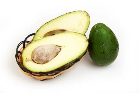 Avocado on isolated Stock Photos