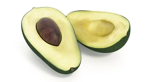 Avocado isolated on white background. 3D illustration Иллюстрация