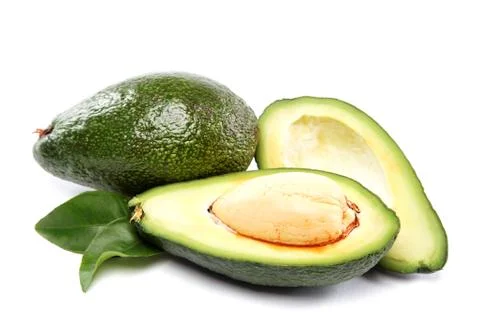 Avocado isolated on white background. Stock Photos