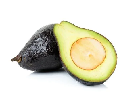 Avocado isolated on the white background Stock Photos