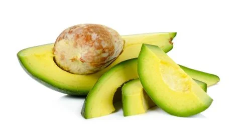 Avocado isolated on the white background Stock Photos