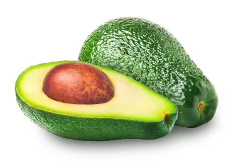 Avocado isolated on white background Stock Photos