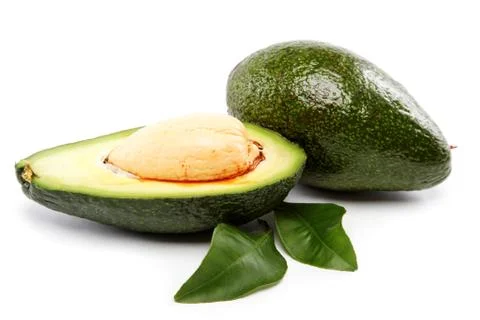 Avocado isolated on white background. Stock Photos