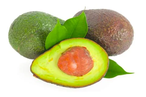 Avocado isolated on white background Stock Photos