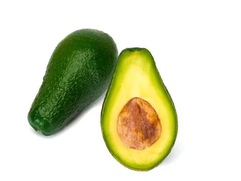 Avocado isolated on a white background. Stock Photos
