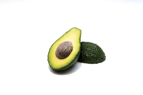 An avocado isolated on the white background. Stock Photos