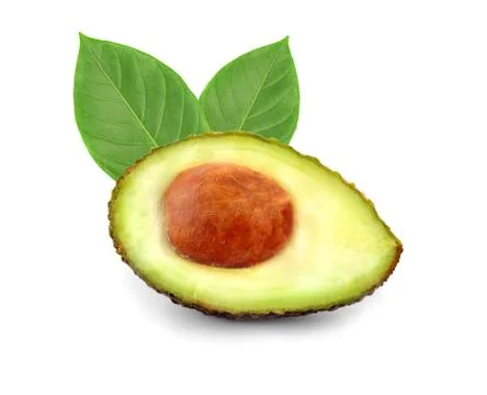 Avocado isolated on white background Stock Photos