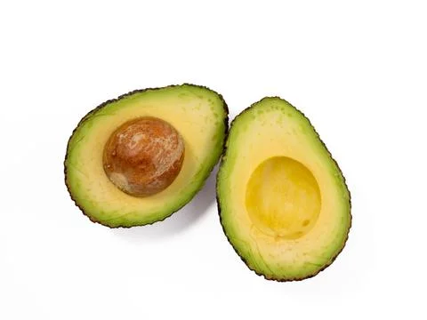 Avocado isolated on white background. Stock Photos
