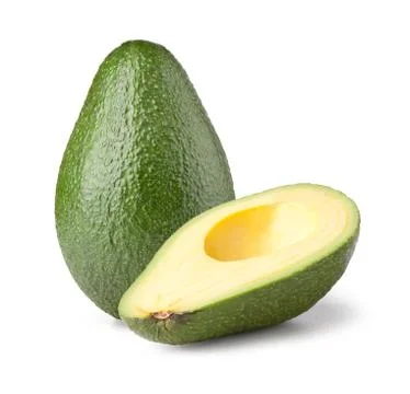 Avocado isolated on white Stock Photos